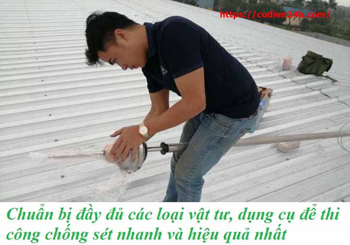 Vật liệu thi công chống sét, lắp đặt chống sét